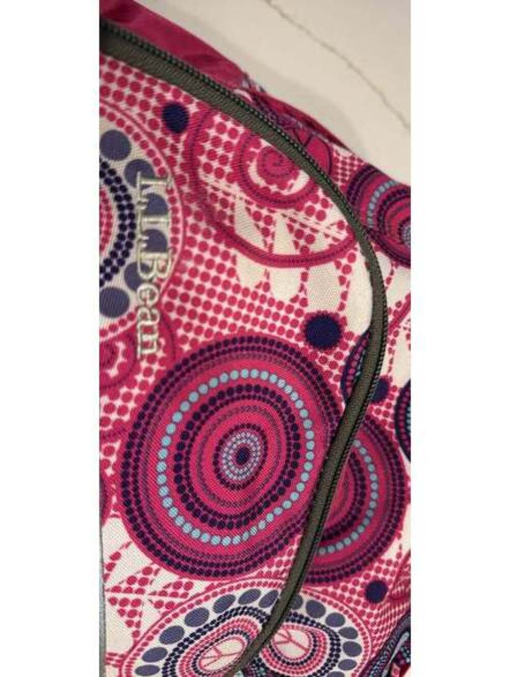 L.L.Bean Pink Peace Sign Backpack - Picture 5 of 9